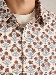 White Stuff Natural Large Dandelion Printed Shirt - Image 3 of 5