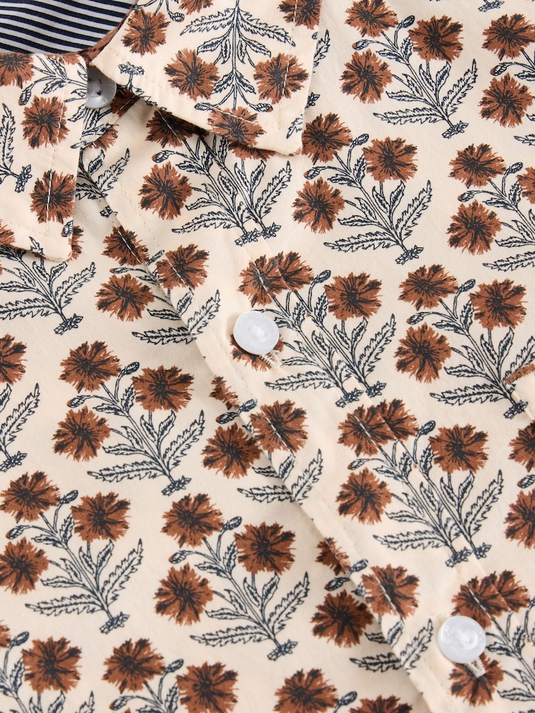 White Stuff Natural Large Dandelion Printed Shirt - Image 5 of 5