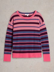 White Stuff Pink City Stripe Jumper - Image 5 of 6