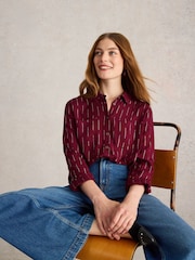 White Stuff Purple Sophie Metallic Shirt - Image 1 of 6
