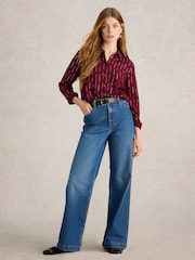 White Stuff Purple Sophie Metallic Shirt - Image 2 of 6