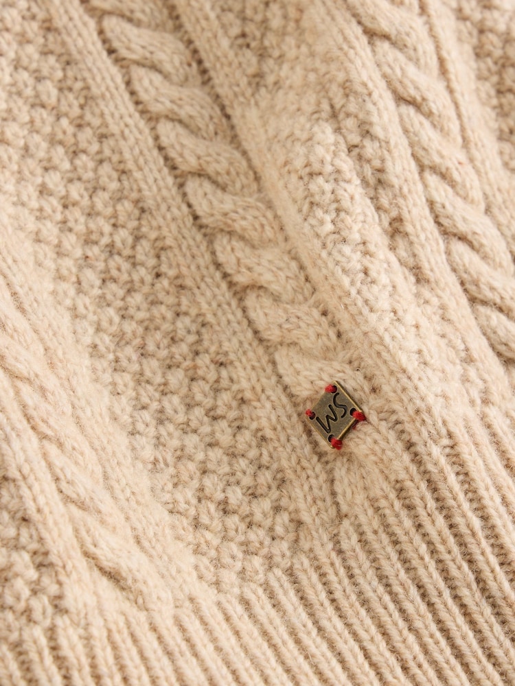 White Stuff Natural Cable Fairisle Pattern Crew Neck Jumper - Image 6 of 6 White Stuff Natural Cable Fairisle Pattern Crew Neck Jumper - Image 6 of 6