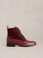 White Stuff Red Margot Leather Ankle Boots - Image 1 of 4