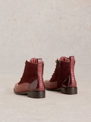 White Stuff Red Margot Leather Ankle Boots - Image 3 of 4