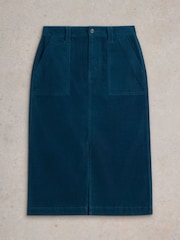 White Stuff Green Maren Organic Cord Skirt - Image 5 of 6