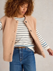 White Stuff Natural Borg Gilet - Image 1 of 6