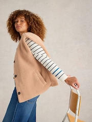 White Stuff Natural Borg Gilet - Image 4 of 6