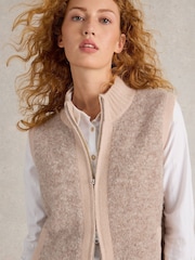 White Stuff Natural Becky Boucle Gilet - Image 5 of 7