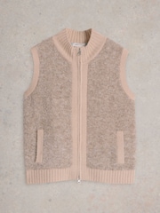 White Stuff Natural Becky Boucle Gilet - Image 6 of 7