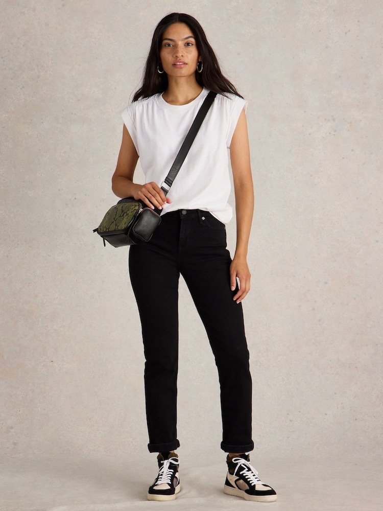 White Stuff White Claudia 100% Cotton T-Shirt - Image 2 of 6
