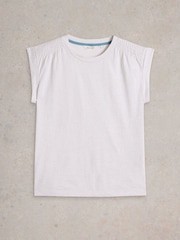 White Stuff White Claudia 100% Cotton T-Shirt - Image 5 of 6