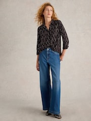 White Stuff Black Sophie Metallic Shirt - Image 3 of 6