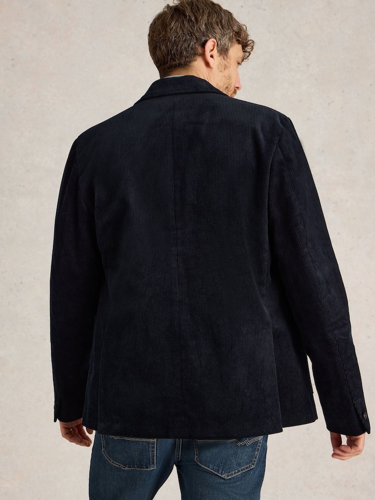White Stuff Blue Kirkby Cord 100% Cotton Regular Fit Blazer - Image 2 of 6