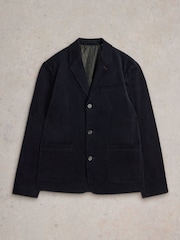 White Stuff Blue Kirkby Cord 100% Cotton Regular Fit Blazer - Image 5 of 6