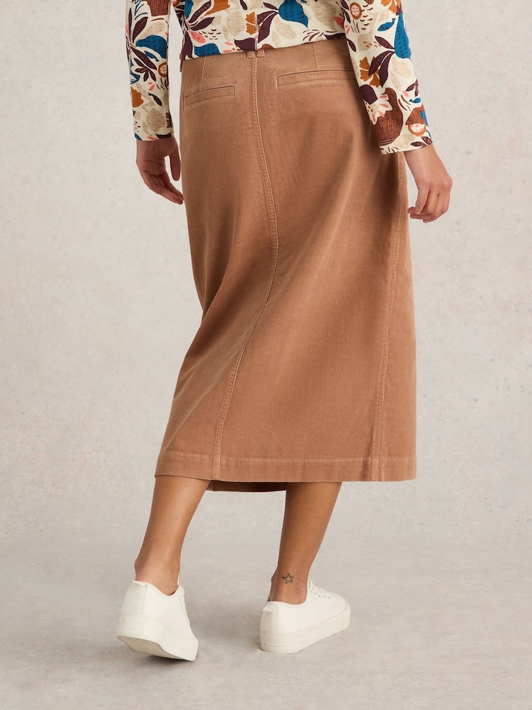 White Stuff Natural Maren Organic Cord Skirt - Image 2 of 6