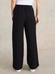 White Stuff Black Freda Wide Leg Trousers - Image 2 of 6