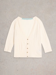 White Stuff Natural Naria Cotton/Linen Mix Cardigan - Image 5 of 6