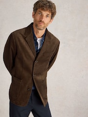 White Stuff Brown Kirkby 100% Cotton Regular Fit Cord Blazer - Image 1 of 6