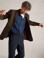 White Stuff Brown Kirkby 100% Cotton Regular Fit Cord Blazer - Image 4 of 6