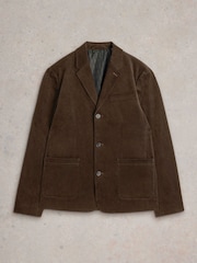 White Stuff Brown Kirkby 100% Cotton Regular Fit Cord Blazer - Image 5 of 6