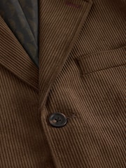 White Stuff Brown Kirkby 100% Cotton Regular Fit Cord Blazer - Image 6 of 6