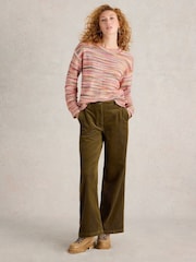 White Stuff Pink Rosie Space Dye Jumper - Image 1 of 6