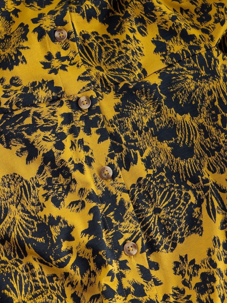 White Stuff Yellow Rua Jersey Shirt Dress - Image 6 of 6