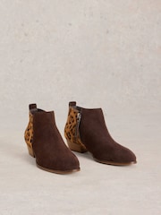 White Stuff Brown Willow Suede Pony Ankle Boots - Image 2 of 4