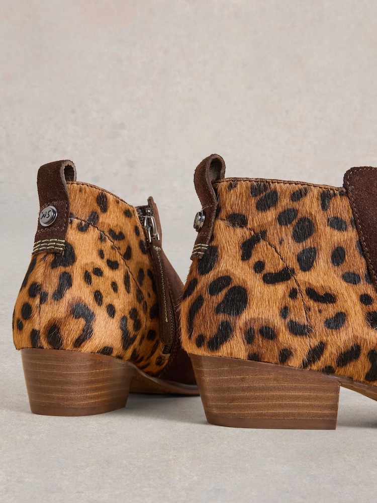 White Stuff Brown Willow Suede Pony Ankle Boots - Image 4 of 4