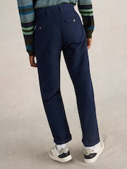White Stuff Blue Moleskin 100% Cotton Trousers - Image 2 of 6