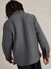 White Stuff Grey Darwen Herringbone Overshirt - Image 2 of 6