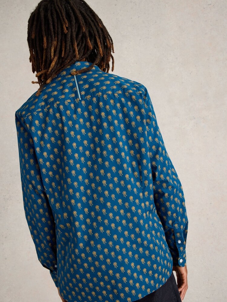 White Stuff Blue Floral Nonnie Printed Shirt - Image 2 of 6