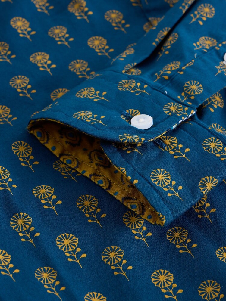 White Stuff Blue Floral Nonnie Printed Shirt - Image 6 of 6