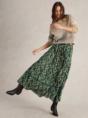 White Stuff Green Lotus Maxi Skirt - Image 1 of 6