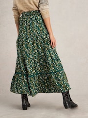 White Stuff Green Lotus Maxi Skirt - Image 2 of 6