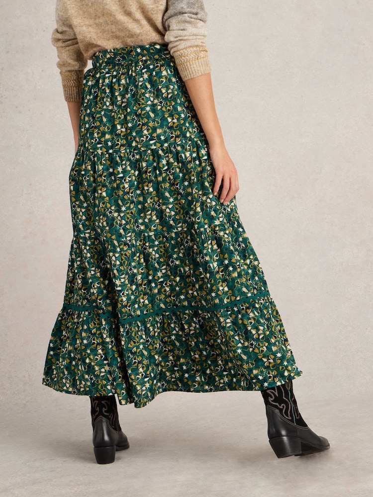 White Stuff Green Lotus Maxi Skirt - Image 2 of 6