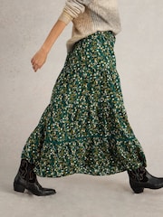 White Stuff Green Lotus Maxi Skirt - Image 3 of 6
