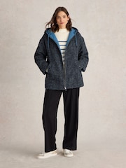 White Stuff Blue Mariella Reversible Coat - Image 1 of 7