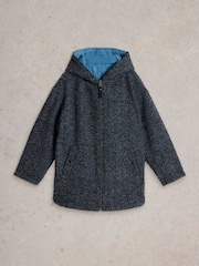 White Stuff Blue Mariella Reversible Coat - Image 5 of 7
