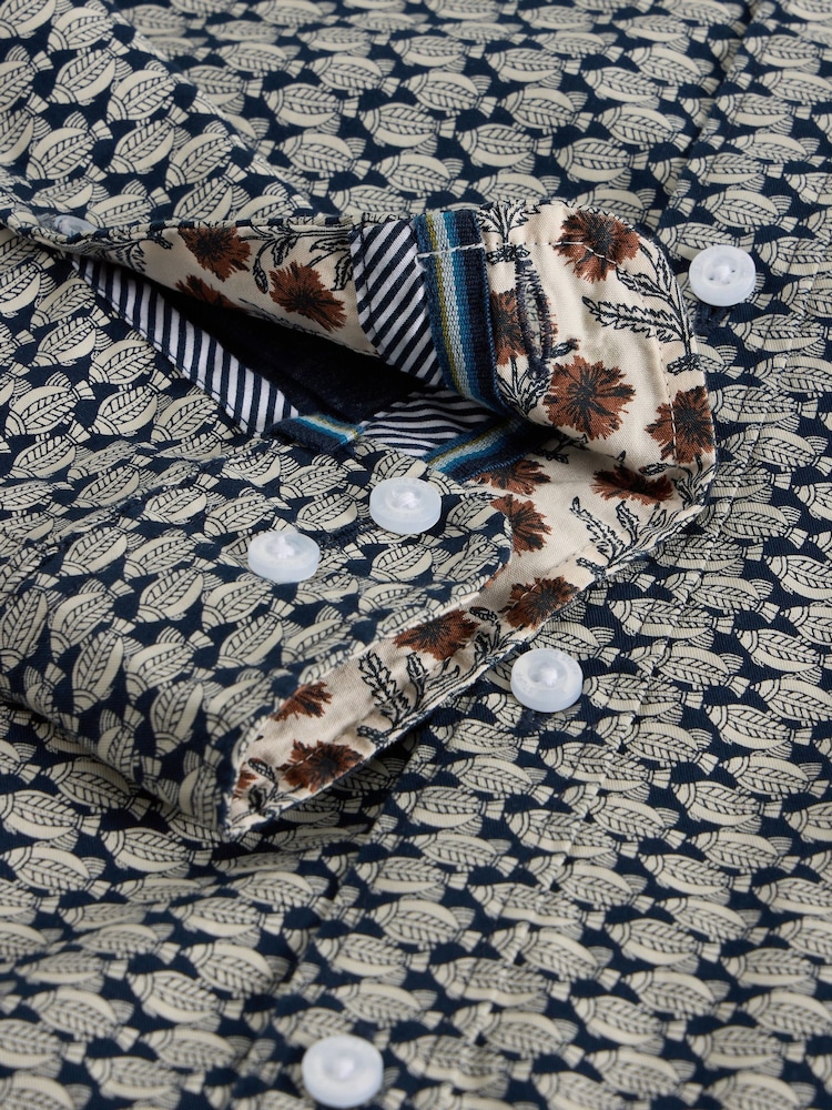 White Stuff Blue Fish Printed Shirt - Image 6 of 6