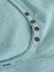 White Stuff Blue Nadia 100% Cotton T-Shirt - Image 6 of 6