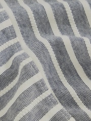 White Stuff Grey 100% Organic Cotton Stripe Tie Hem Top - Image 6 of 6