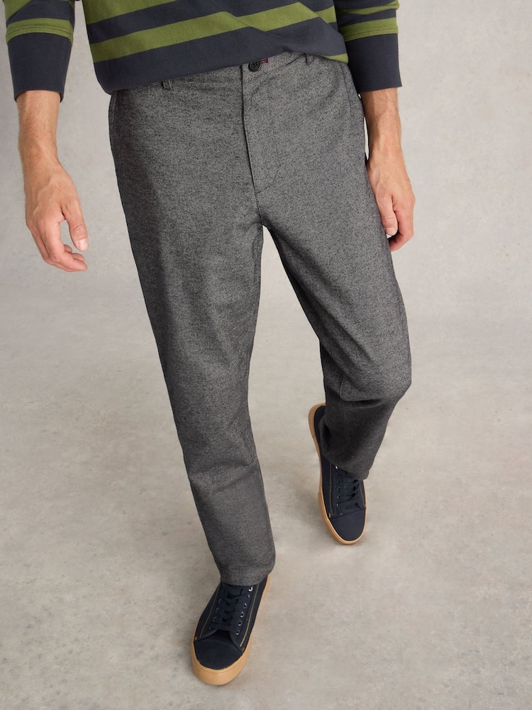 White Stuff Grey Sutton Textured Trousers - Image 1 of 6