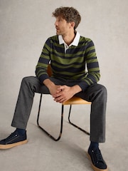 White Stuff Grey Sutton Textured Trousers - Image 4 of 6