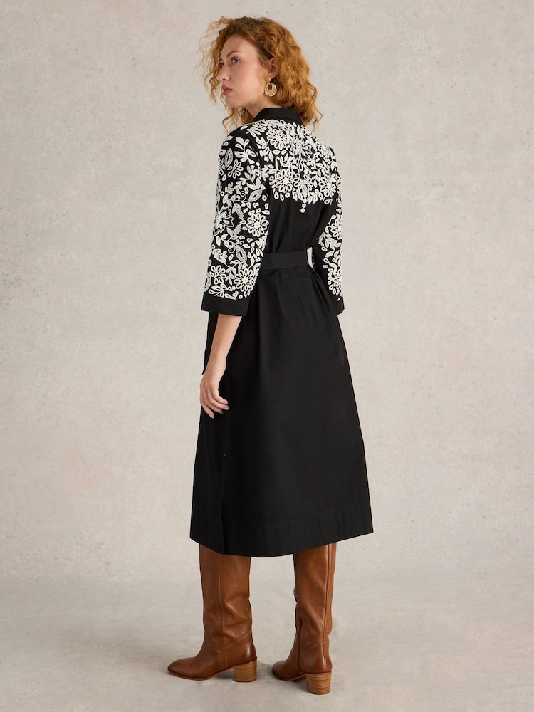 White Stuff – Hemdkleid aus 100 % Bio-Baumwolle mit Thymianstickerei - Bild 2 von 6