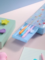 Blue/Pink Flower Power Pop Out Pencil Case - Image 3 of 6