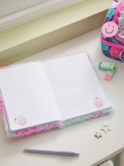 Smiley Faces A5 Lined Faux Fur Notebook - Image 2 of 6