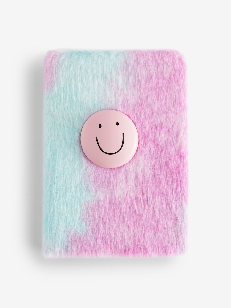 Smiley Faces A5 Lined Faux Fur Notebook - Image 4 of 6