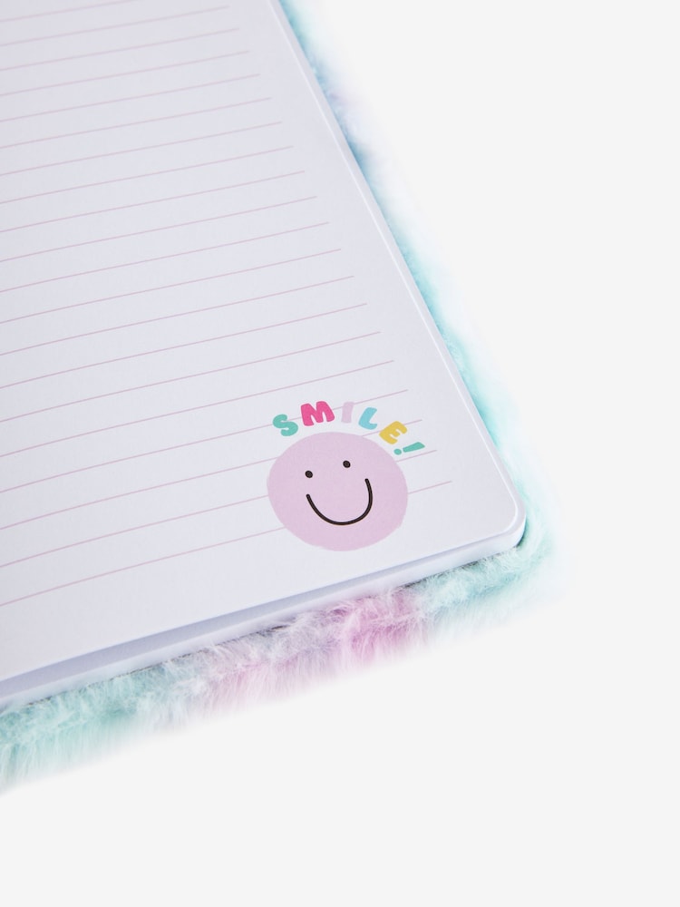 Smiley Faces A5 Lined Faux Fur Notebook - Image 5 of 6