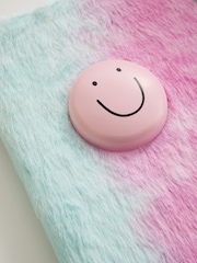 Smiley Faces A5 Lined Faux Fur Notebook - Image 6 of 6